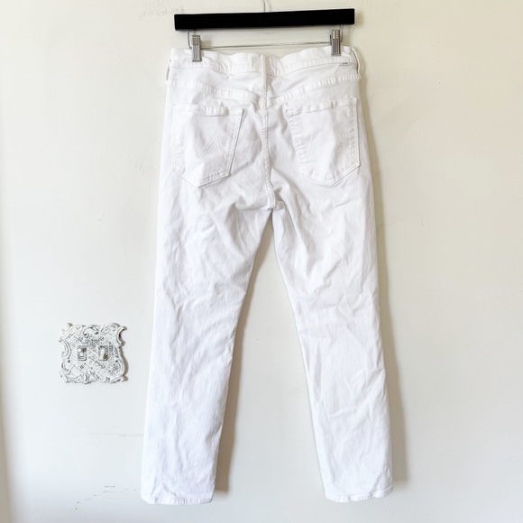 Mother White Mid Rise Dazzler Ankle Jeans in Fairest of them all 30 - Picture 8 of 12